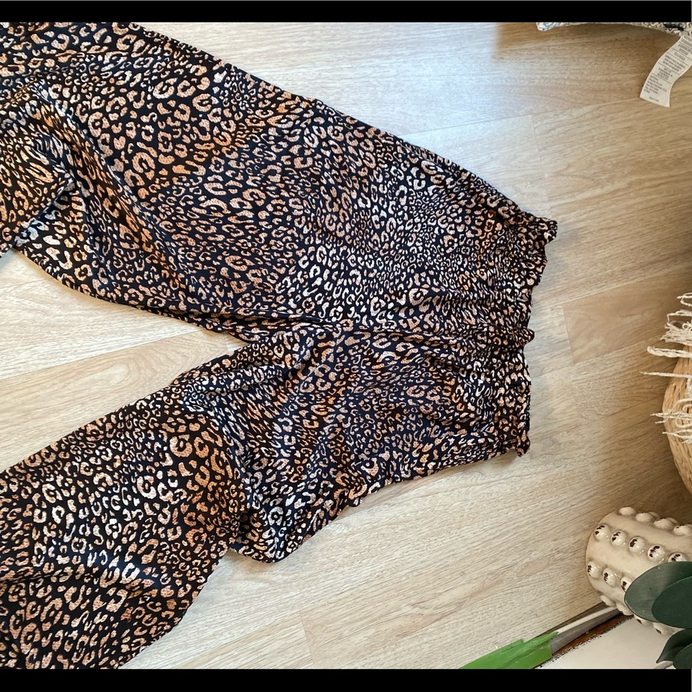 Wide Leg Cheetah Pants